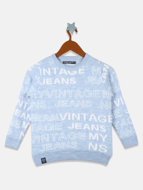 

Monte Carlo Boys Blue & White Typography Printed Pullover