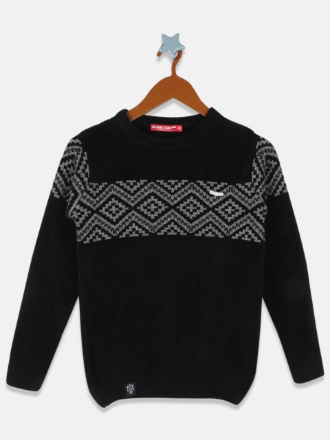 

Monte Carlo Boys White & Black Printed Pullover