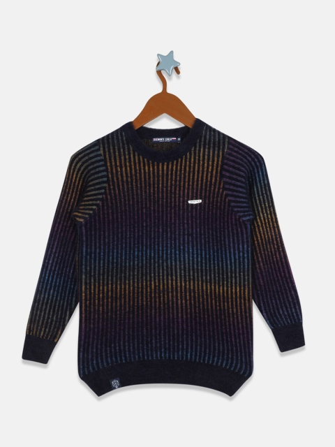 

Monte Carlo Boys Black & Blue Striped Pullover