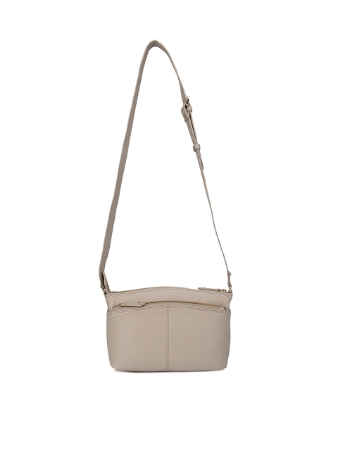 

Da Milano Grey Leather Shopper Sling Bag with Cut Work