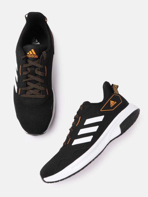 

ADIDAS Men Black & Orange Woven Design Turbo Glide Running Shoes