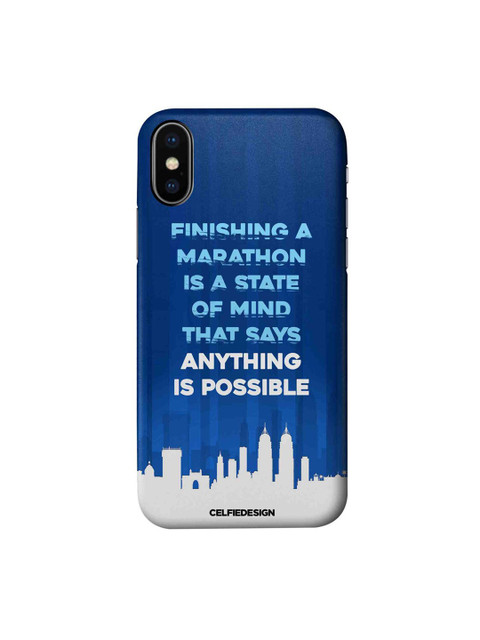 

CelfieDesign Blue & White Anything Is Possible iPhone X Slim Back Case