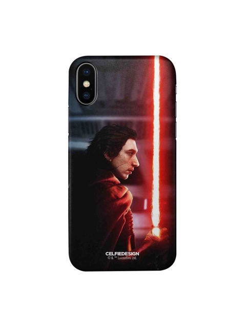 

CelfieDesign Red & Black Graphic Printing iPhone X Slim Back Case
