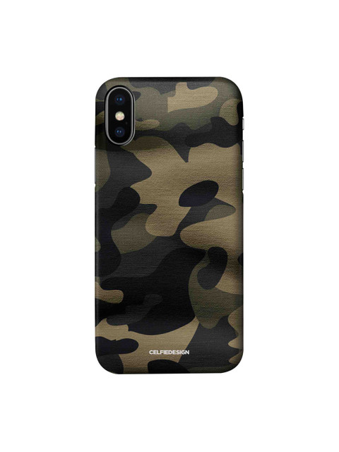 

CelfieDesign Black & Cream Camo Sand Grullo iPhone x Slim Back Case