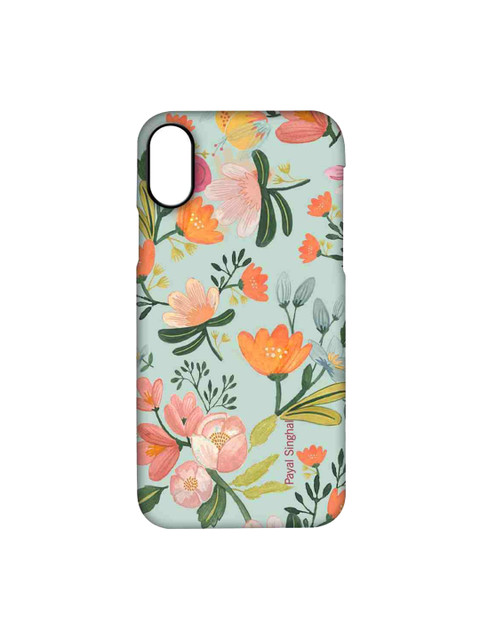 

CelfieDesign Sea Green & Orange Printed iPhone X Slim Back Case