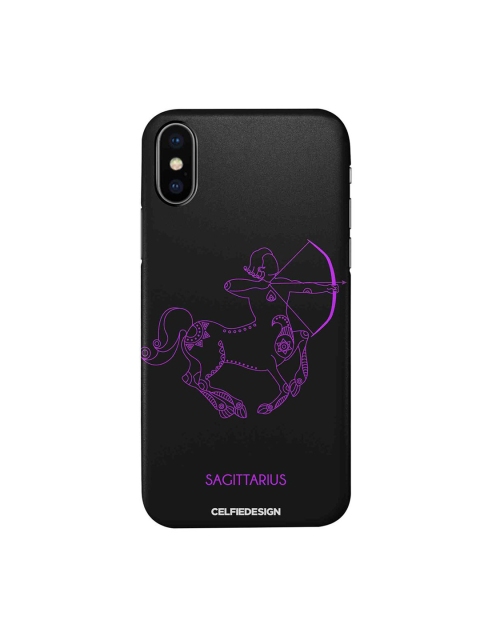 

CelfieDesign Black & Purple Sagittarius iPhone X Slim Back Case