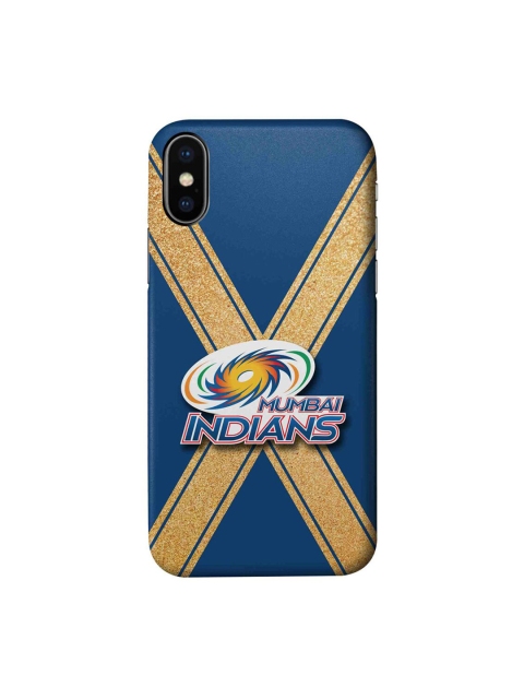 

CelfieDesign Blue & Gold-Coloured Printed iPhone X Slim Back Case