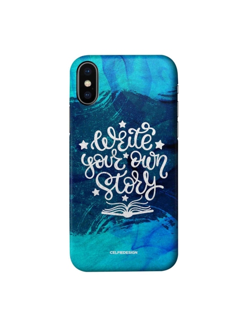 

CelfieDesign Blue & White Write Your Own Story iPhone X Slim Back Case