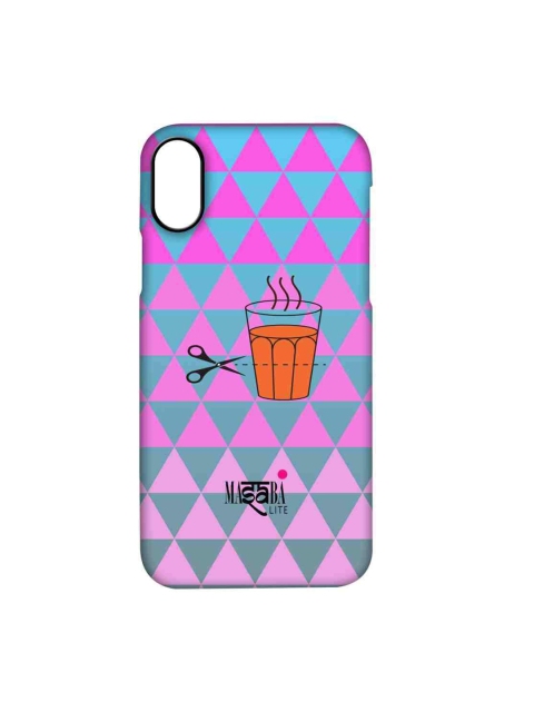 

CelfieDesign Pink & Blue Masaba Cutting Chai Printed iPhone X Slim Back Case