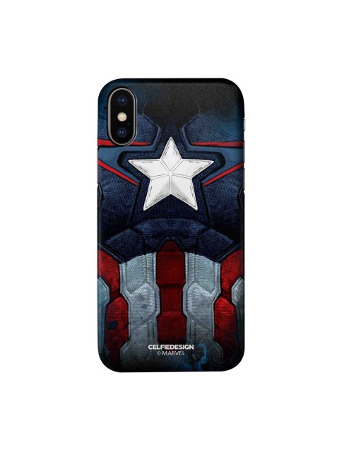 

CelfieDesign Grey & Red Cap Am Suit iPhone X Slim Back Case