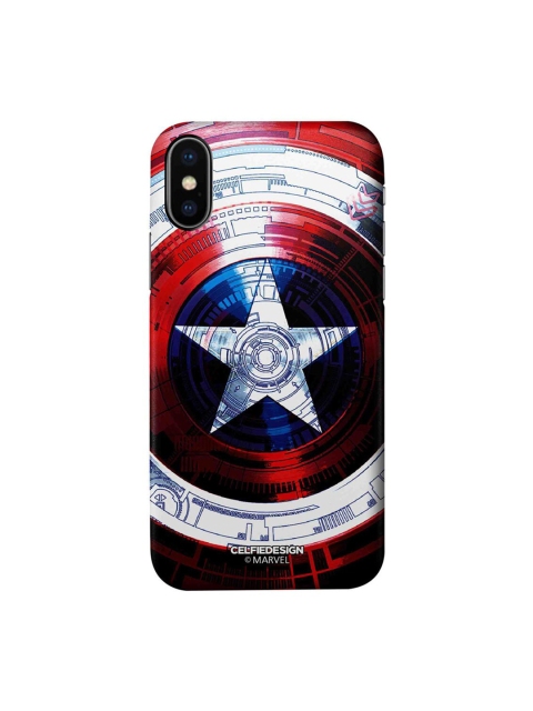 

CelfieDesign Red & Blue Captains Shield Decoded iPhone X Slim Back Case