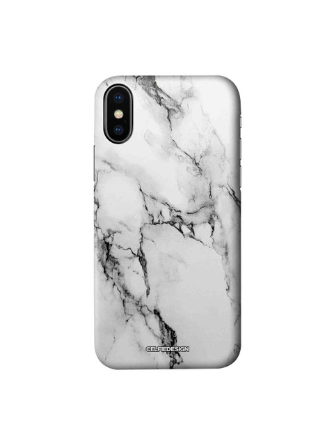 

CelfieDesign White & Grey Marble Luna iPhone X Slim Back Case