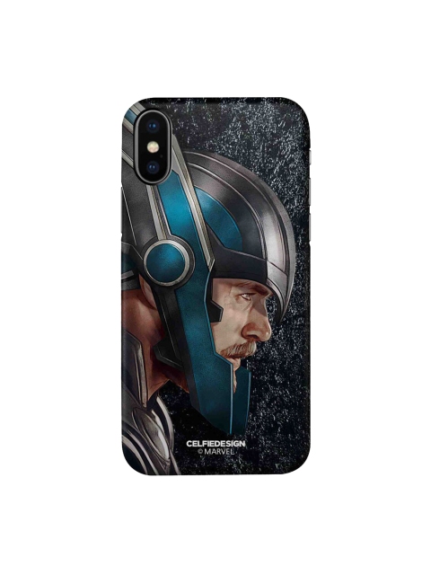 

CelfieDesign Grey & Blue Invincible Thor iPhone X Slim Back Case, Grey melange