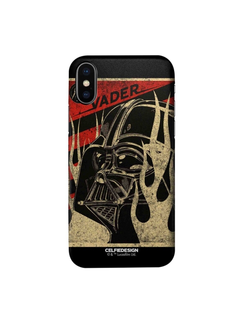 

CelfieDesign Black & Beige Graphic Printing iPhone X Back Case
