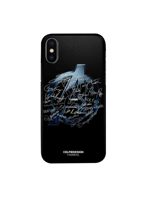 

CelfieDesign Black & Blue Avengers iPhone X Slim Back Case