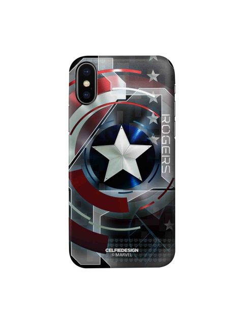 

CelfieDesign Grey & White Cap Am Rogers Plastic iPhone X Back Case
