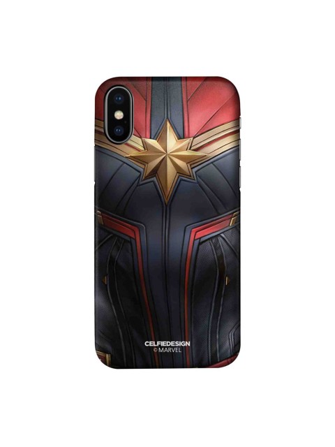 

CelfieDesign Grey & Red Suit up Captain Marvel iPhone X Slim Back Case