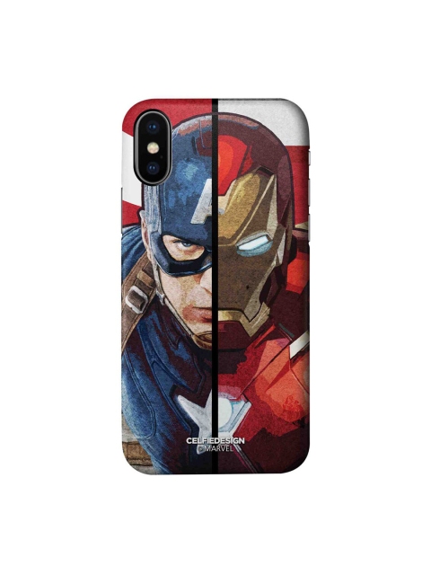 

CelfieDesign Red & Blue Man Vs Machine iPhone X Slim Back Case