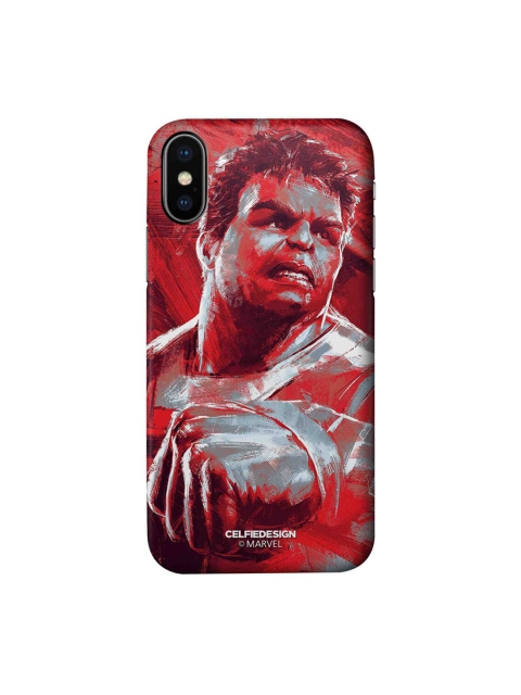 

CelfieDesign Red & Grey Charcoal Art Hulk iPhone X Slim Back Case