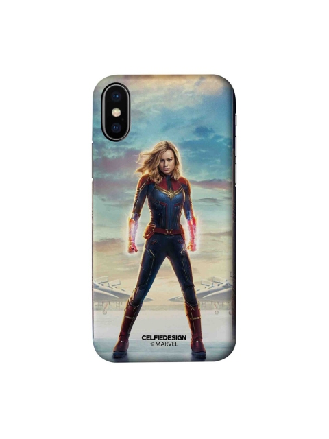 

CelfieDesign Blue & Cream-Coloured Captain Marvel Poster iPhone X Slim Back Case