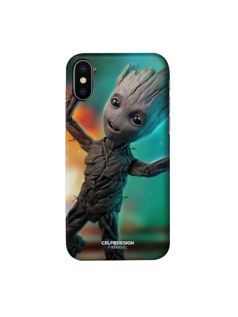 

CelfieDesign Brown & Green Baby Groot Dance iphone X Slim Back Case