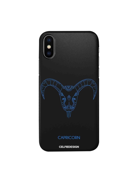 

CelfieDesign Black & Blue Capricorn iPhone X Slim Back Case