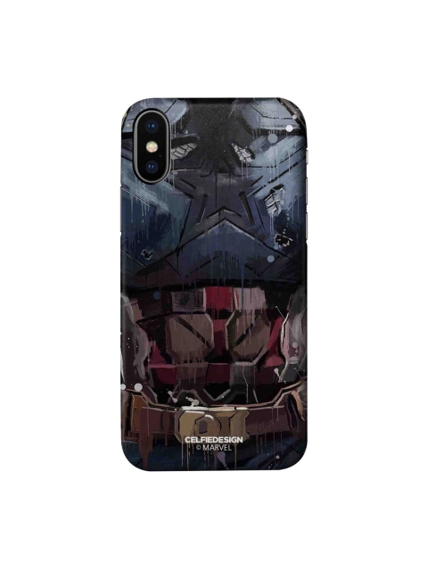 

CelfieDesign Blue & Red Grunge Suit Steve iPhone X Slim Back Case