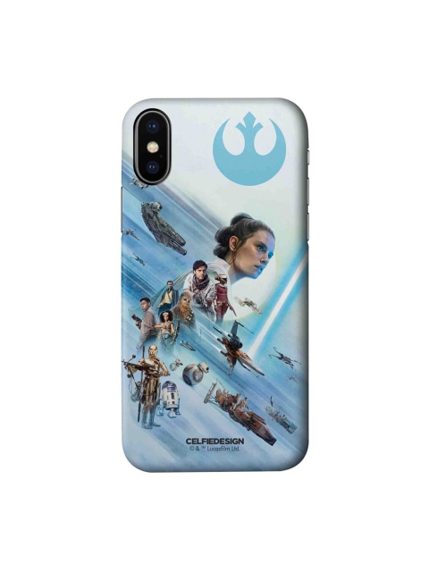 

CelfieDesign Blue & White Printed iPhone X Slim Back Case