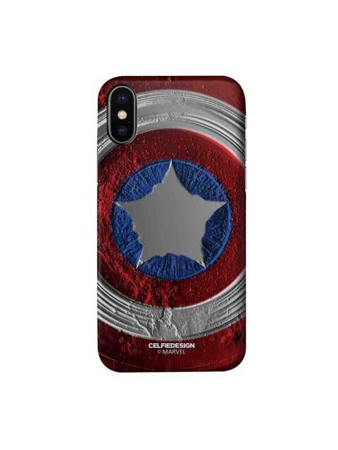 

CelfieDesign Red & Blue Captain America Shield iPhone X Slim Back Case
