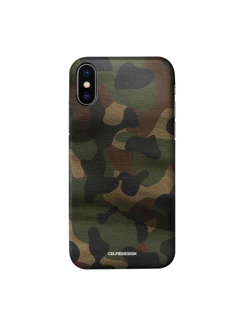 

CelfieDesign Green & Black Camouflage iPhone X Slim Back Case