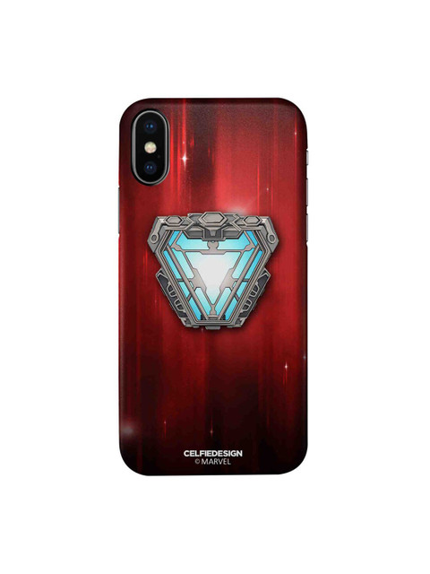 

CelfieDesign Red & Grey Iron Man Infinity Arc Reactor iPhone X Slim Back Case