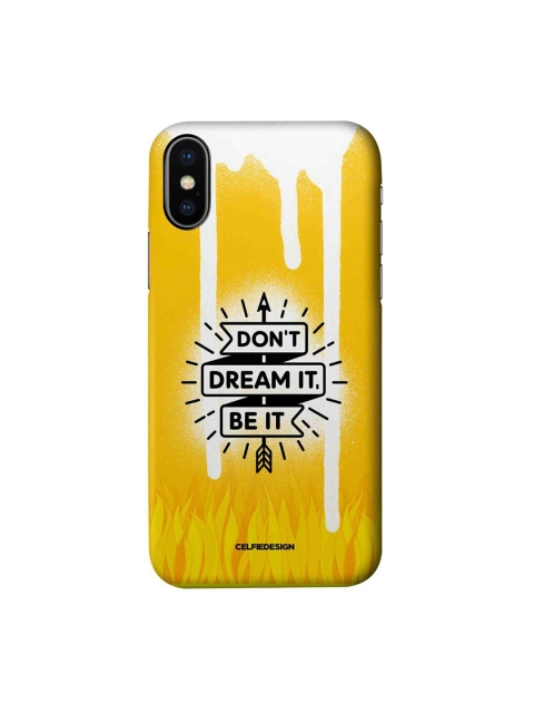 

CelfieDesign Yellow & White Dont Dream It Be It iPhone X Slim Back Case
