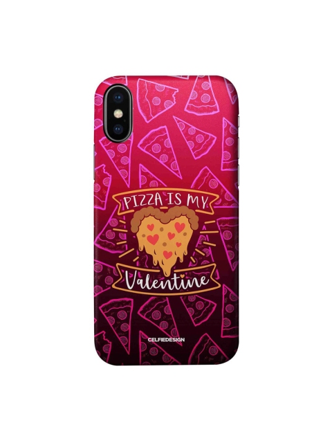 

CelfieDesign Pink & White Printed Plastic iPhone X Back Case