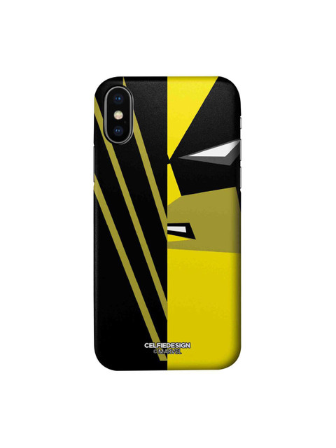 

CelfieDesign Black & Yellow Face Focus Wolverine iPhone X Slim Back Case