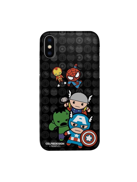 

CelfieDesign Black & Grey Kawaii Art Marvel Comic Plastic iPhone X Back Case