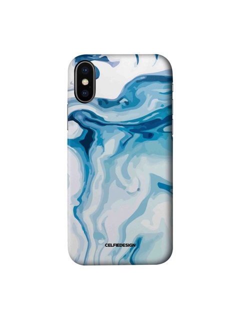 

CelfieDesign Blue & White Abstract Printed iPhone X Slim Back Case