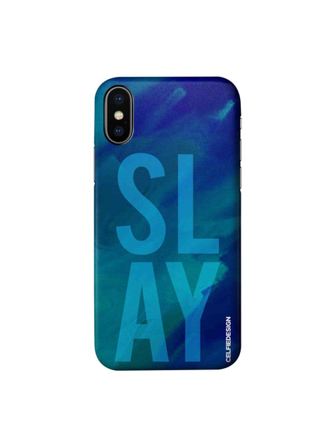 

CelfieDesign Blue Printed Slay iPhone X Slim Back Case
