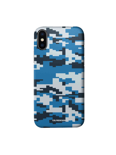 

CelfieDesign Blue & White iPhone X Slim Back Case