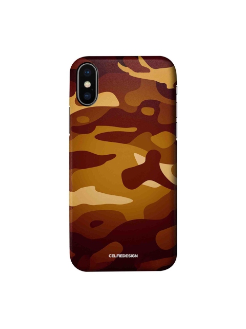 

CelfieDesign Brown Camouflage Printed iPhone X Slim Back Case