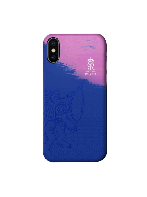

CelfieDesign Blue & Pink Rajasthan Royals Crest iPhone X Slim Back Case