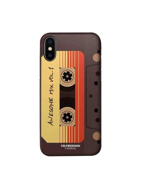 

CelfieDesign Brown & Yellow Awesome Mix Tape iPhone X Slim Back Case