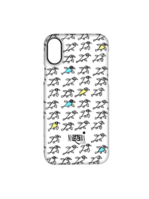 

CelfieDesign White & Black Masaba Bird Print Plastic iPhone X Back Case