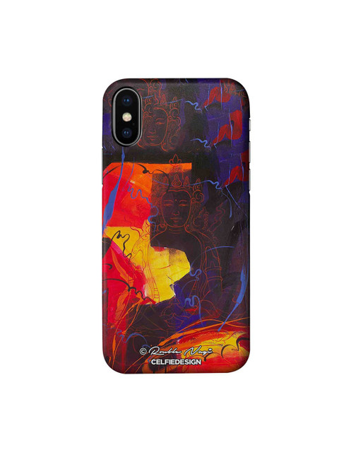 

CelfieDesign Red & Yellow Moksha iPhone X Slim Back Case