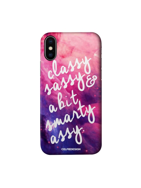 

CelfieDesign Pink & Blue Smarty Assy Plastic iPhone X Back Case