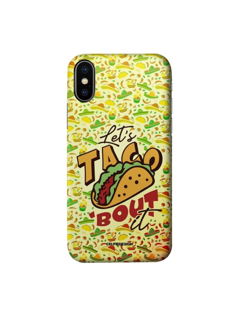 

CelfieDesign Yellow & Red Lets Taco Bout It iPhone X Slim Back Case