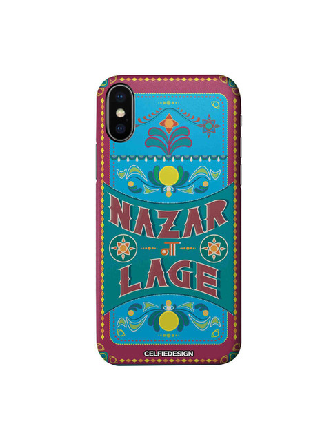 

CelfieDesign Blue & Pink Nazar Na Lage iPhone X Slim Back Case