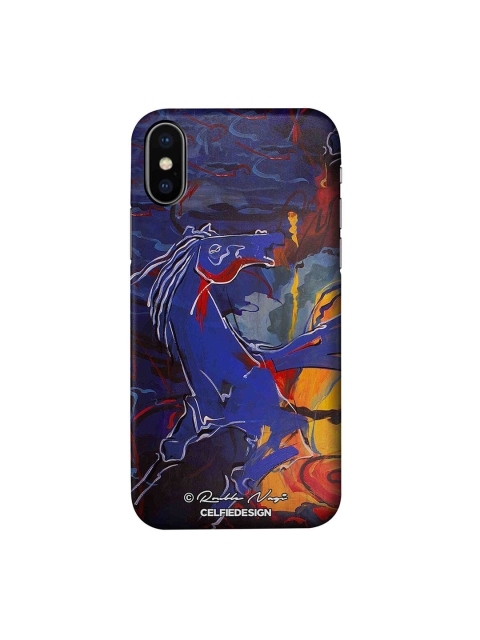 

CelfieDesign Navy Blue & Yellow Young Idol iPhone X Slim Back Case