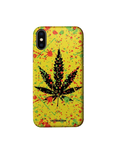 

CelfieDesign Yellow & Black Rasta Splash iPhone X Slim Back Case
