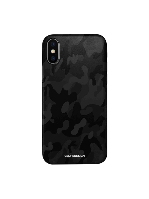 

CelfieDesign Black & Grey Camouflage iPhone X Slim Back Case