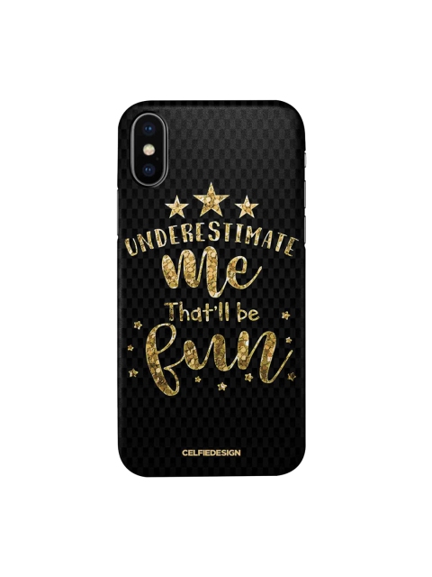 

CelfieDesign Black Underestimate Me iPhone X Slim Back Case